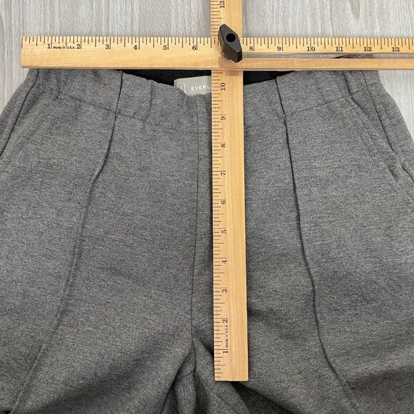 Everlane The Dream High Rise Pintuck Pull On Knit Work Pant Heathered Gray XS - Picture 9 of 11